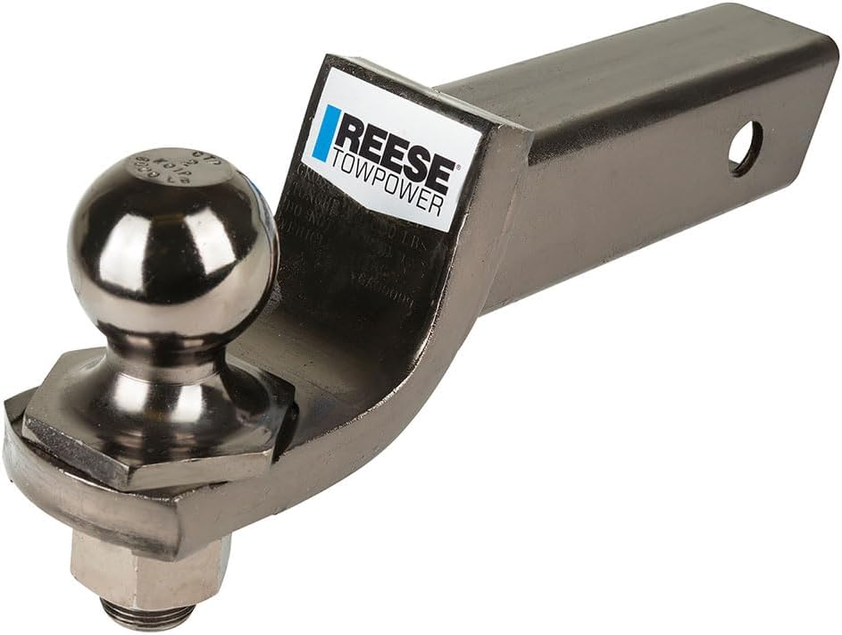 Towpower 7039200 Trailer Hitch Ball Mount, 2 Inch Square Receiver, 2 Inch Drop, 6,000 lbs. Capacity, Includes 2 Inch