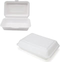 100% Compostable Single Compartment Take Out Food Containers 9x6". 25 Containers, Natural Disposable Bagasse