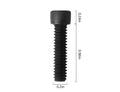 Socket Head Cap Screw, 1/4-20 x 1, Alloy Steel, Black Oxide, Hex Socket Coarse Thread, 1/4 inch Hexagonal Allen Bolt, Length: 1 inch, Full Thread (Quantity: 20)