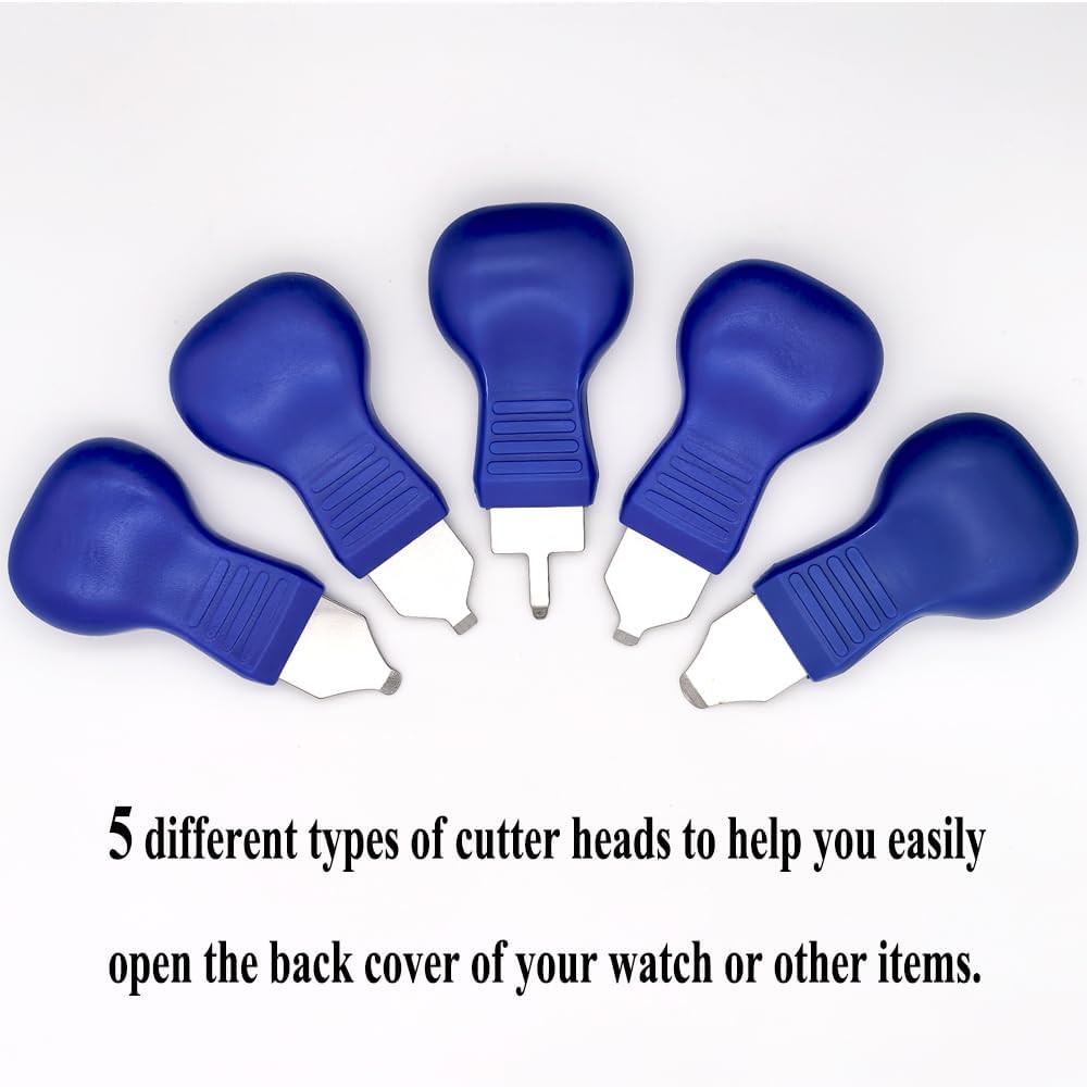 Watch Back Removal Tool, 8 in 1 Watch Battery Replacement Tool Kit with 6 Types of Pry Tools Watch Case Back Opener