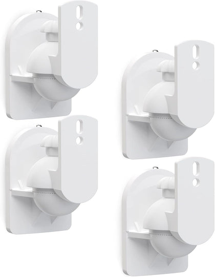 Speaker Wall Mount, Surround Sound Speaker Stand with Adjustable Swivel Tilt Angle, Small Bookshelf Speaker Mount for