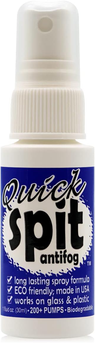 Jaws Quick Spit Anti-Fog Spray for Swim Goggles, Eye Glasses, Snorkel Mask, Scuba Divers, and Safety Eyewear, Made in