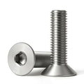 M4 x 12mm (50 Pack) Flat Head Socket Cap Screws Countersunk Allen Bolts, 304 Stainless Steel 18-8, Fully Machine Thread, Bright Finish