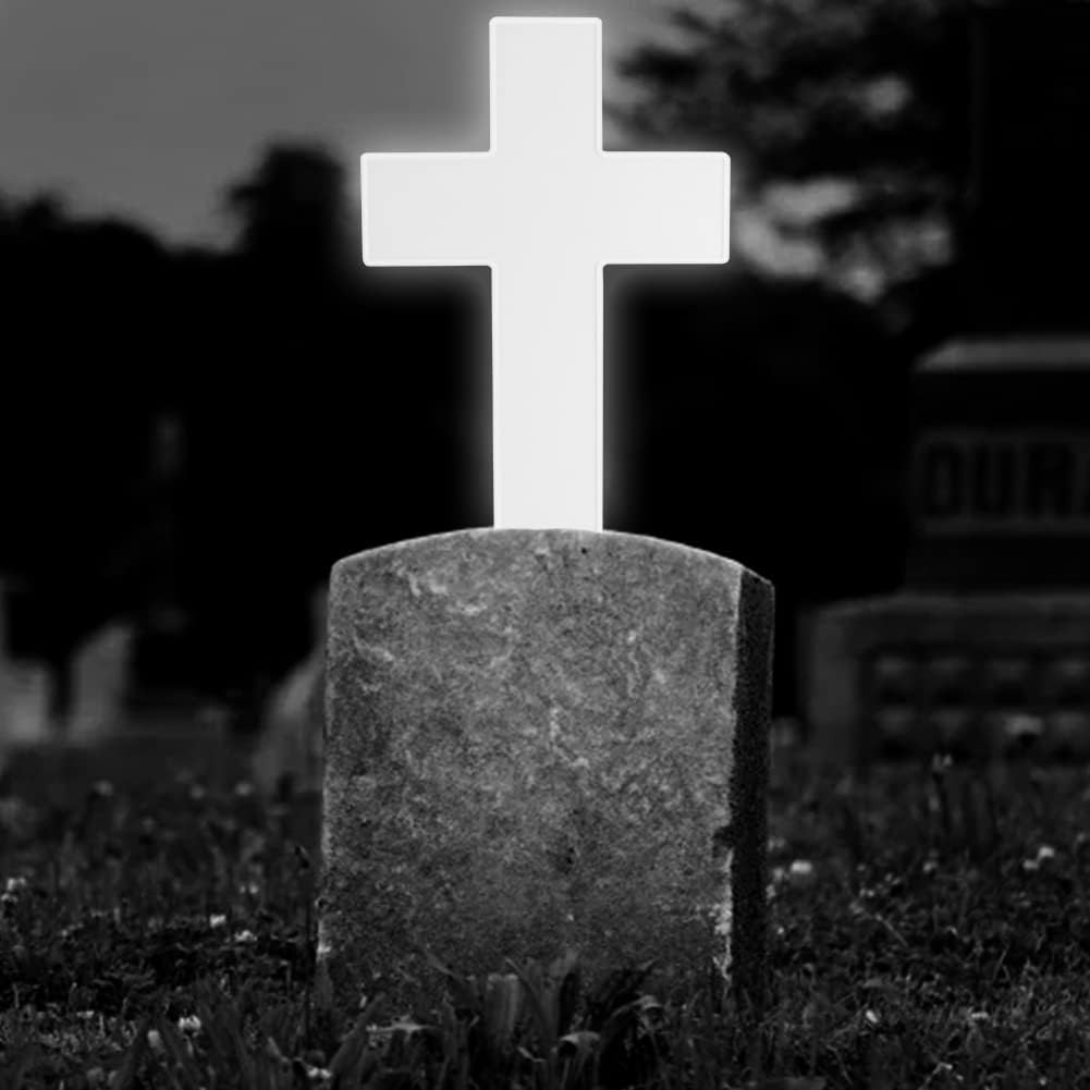 Solar Cross for Cemetery Grave, Lighted Memorial Garden Stake
