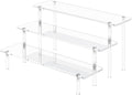 3 Tier Acrylic Display Risers, Large Perfume Organizer Stand (1 Pack) | Clear Cupcake Stand Holder, Display Shelves