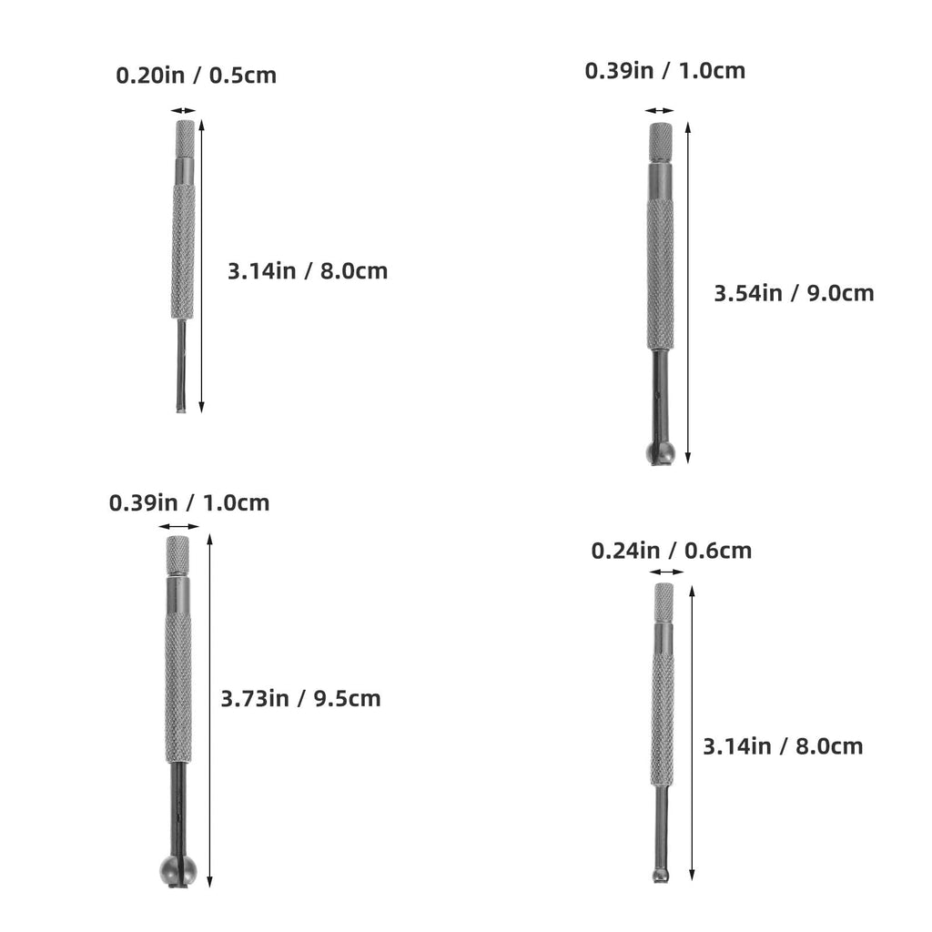 4pcs Adjustable Bore Gauge Set with Steel Flat Head, Precision