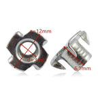 M3 Carbon Zinc Plated Steel 4 Pronged Tee Nut T Nut, Speaker Nut T-nut Blind Pronged Tee Nut for Table Legs Rock Climbing Wall Woodwork, 80Pcs