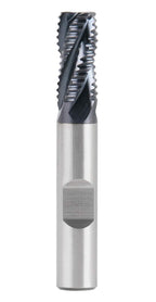 Accusize Industrial Tools Standard Tooth M42 8% Cobalt TiAlN Roughing End Mill, 3/8" Diameter, 3/8" Shank Diameter, 3/4" Flute Length, 1102-0038