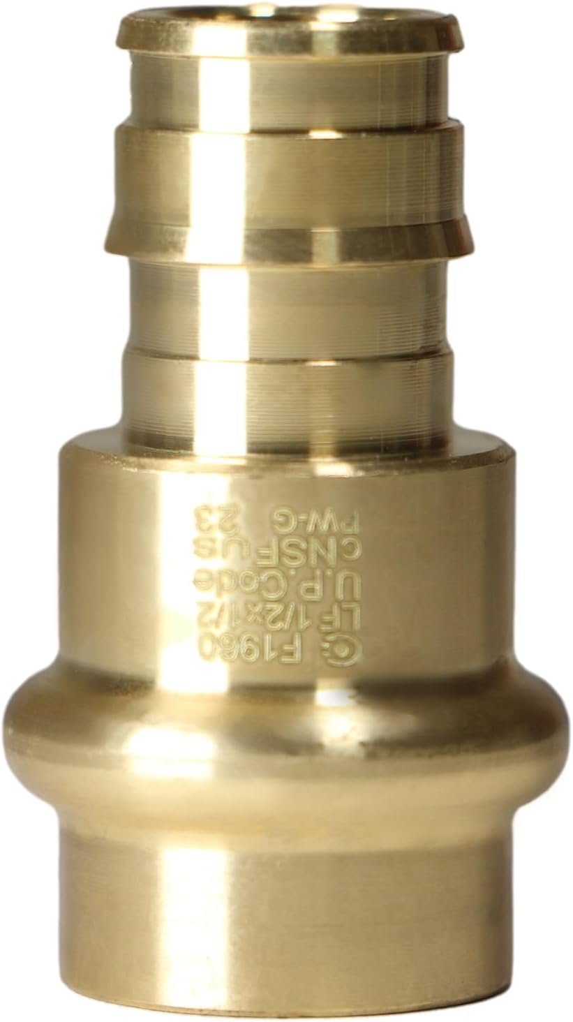 XFITTING 1/2 inch Pex A x 1/2 inch Press Coupling, 202-4-6=5XX, 5 Pieces