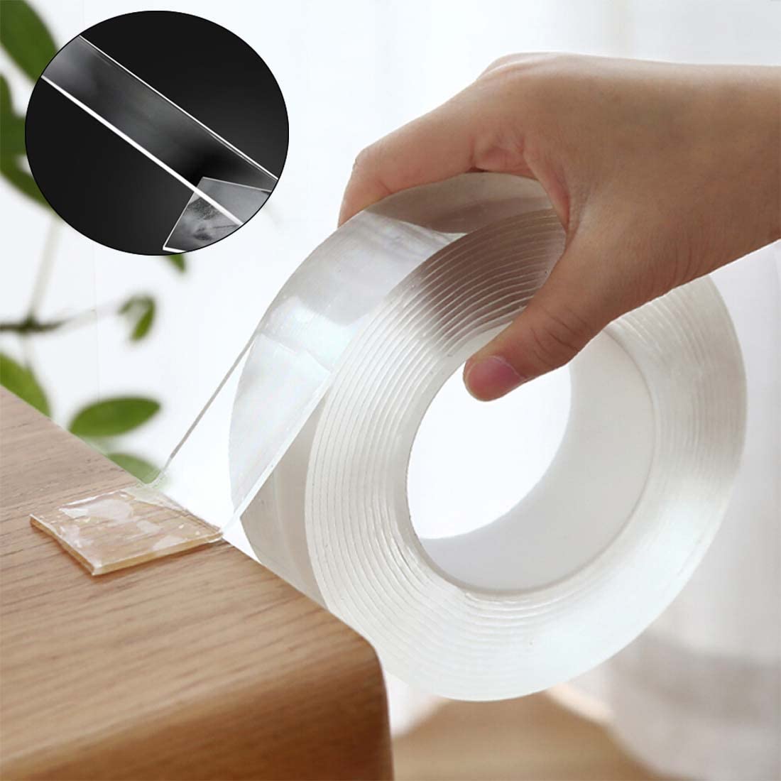 3 Rolls （Total 29.5 FT） Nano Tape Double Sided Heavy Duty,Clear Double Sided Tape Heavy Duty Outdoor,Double Sided