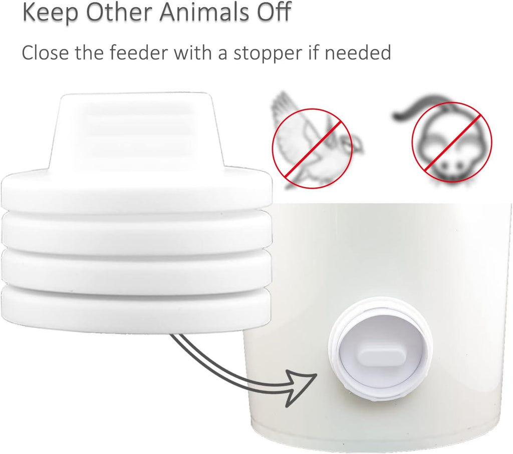 DIY Chicken Feeder No Waste Automatic Poultry Feed Kit for Buckets, 4 Ports