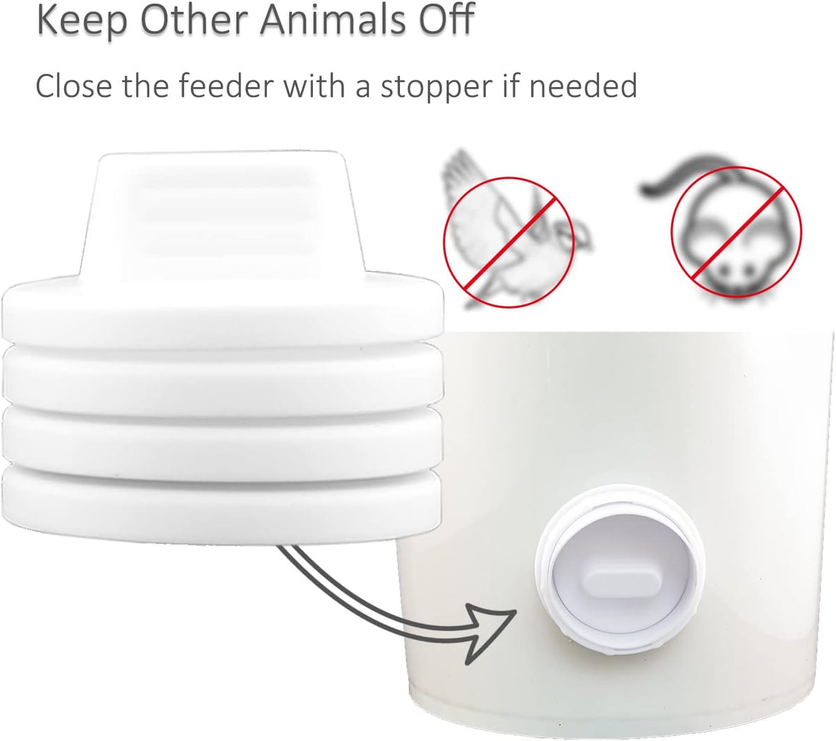 DIY Chicken Feeder No Waste Automatic Poultry Feed Kit for Buckets, 4 Ports