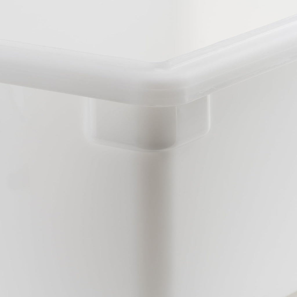 18" x 26" White Plastic Food Storage Box/Tote for Restaurant