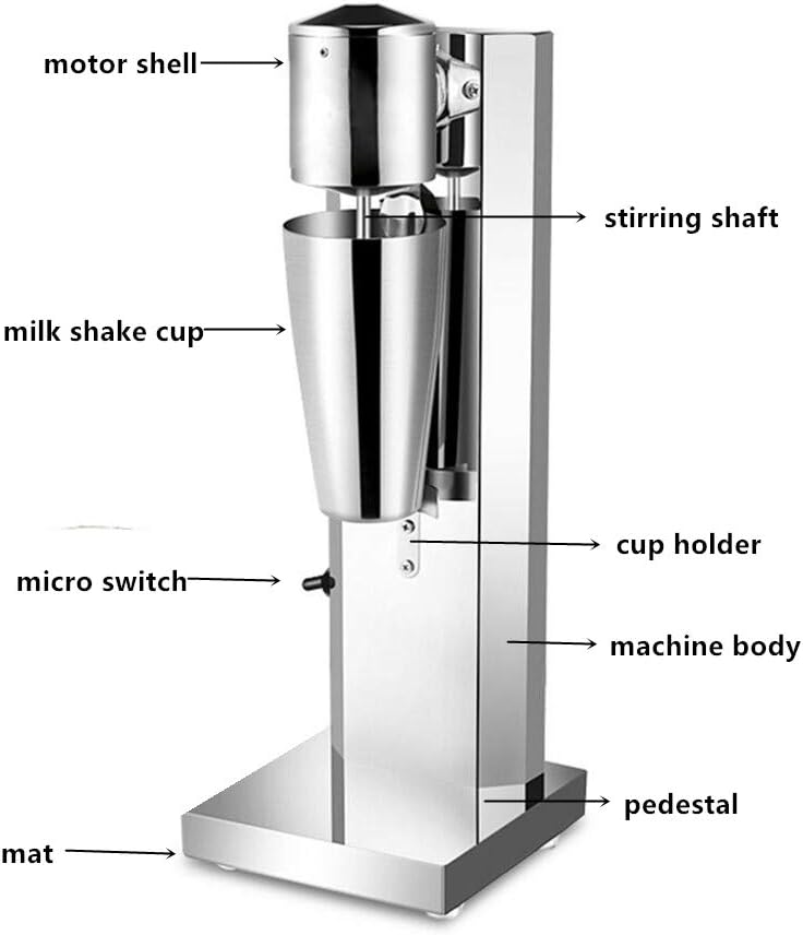 Milkshake Maker 180W Electric Milkshake Machine Drink Mixer Smoothie Maker Blender, 18000RPM, 22 oz, Commercial Home