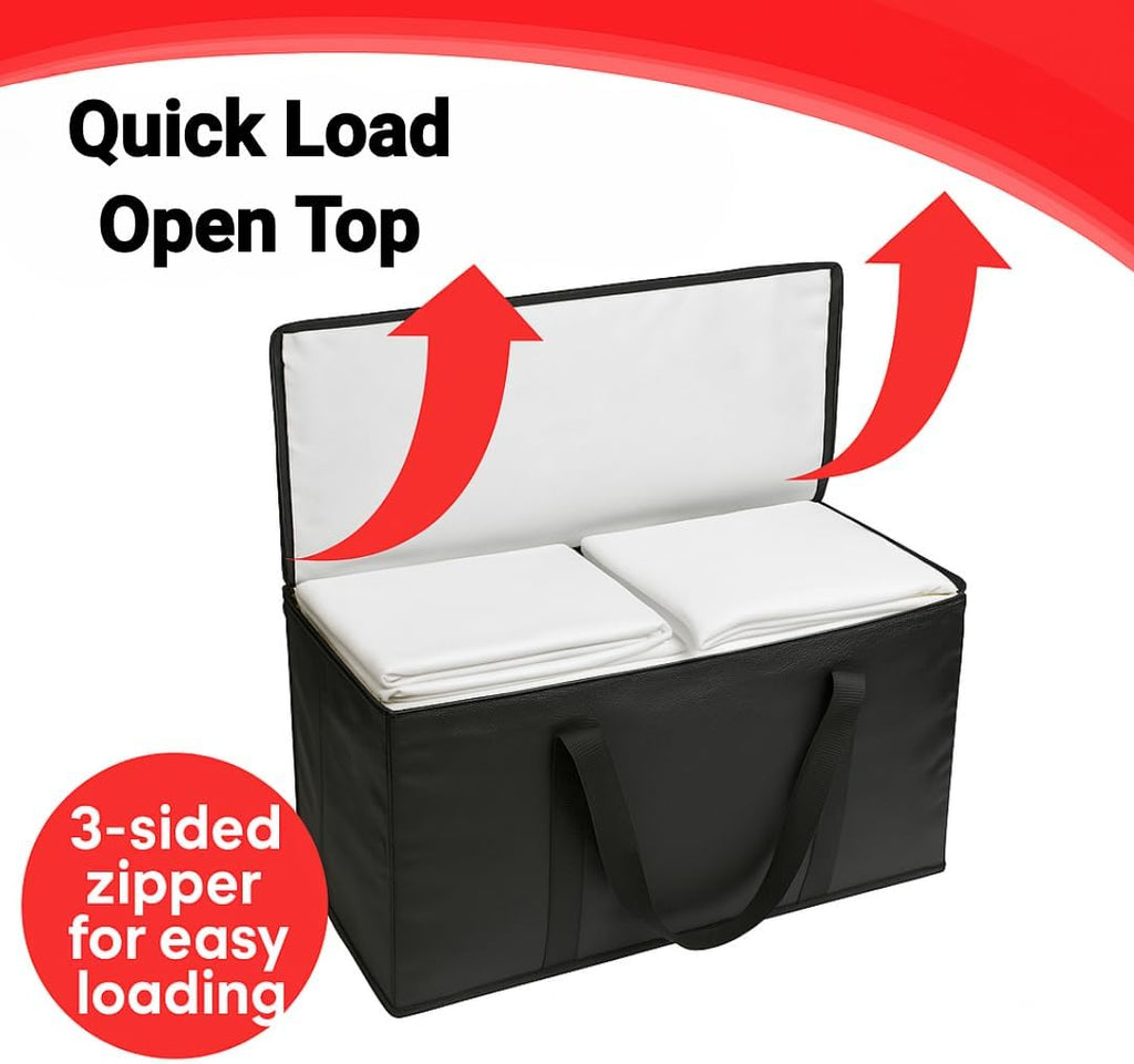 10 - Pack Heavy Duty Large Moving Bag with Strong Zipper and Comfortable Handles Durable & Sturdy Large Storage Bags