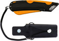 EZ-1000 Safety Box Cutter Utility Knife, 3 Blade Depth Setting, Squeeze Trigger and Dual Side Edge Guide, 2 Blades