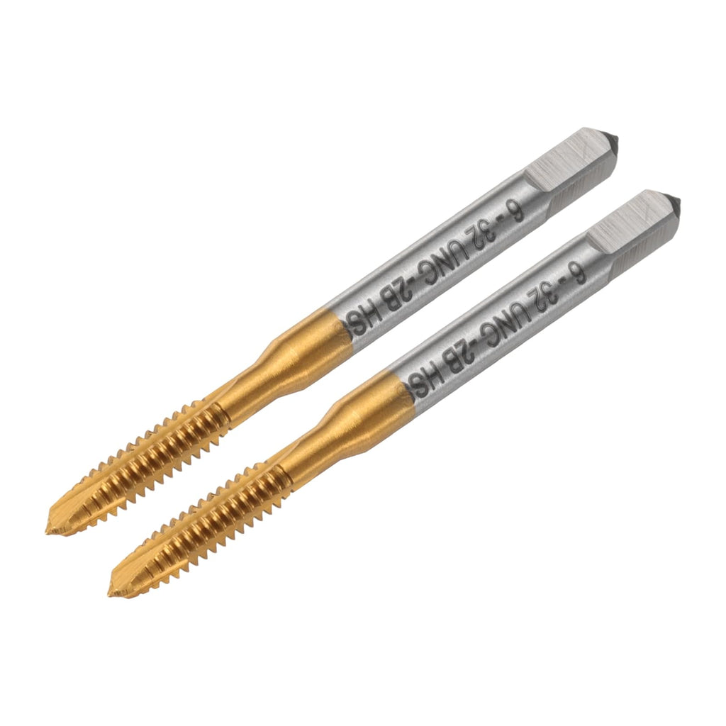 uxcell 2pcs 6-32 UNC B2 Spiral Point Thread Tap, Screw Tap