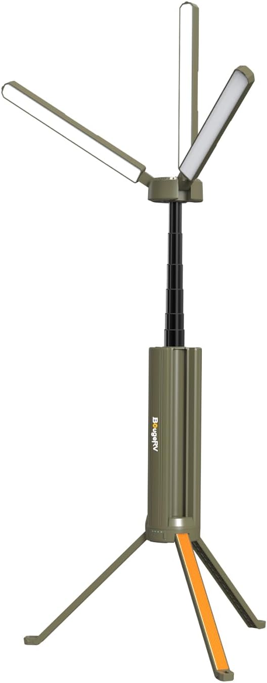 Telescopic Camping Light CL04, 15600mAh Camp Lantern Rechargeable | 5.4 ft Adjustable Height, Up to 60H Runtime