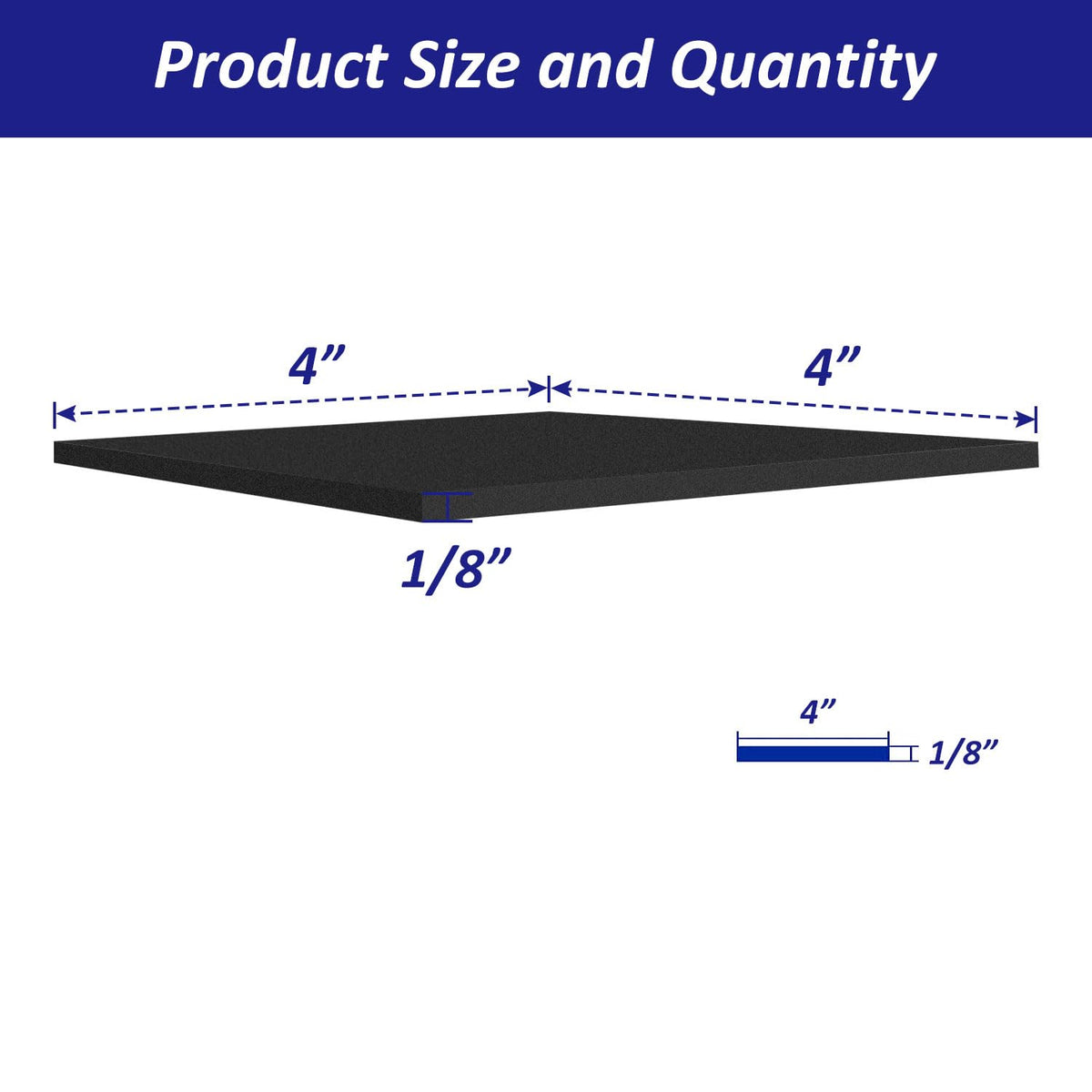 Foam Padding Sheets with Adhesive Backing - 1/8" Thick Self Stick Neoprene Insulation Foam,1/8 Inch Thick X 4 Inch