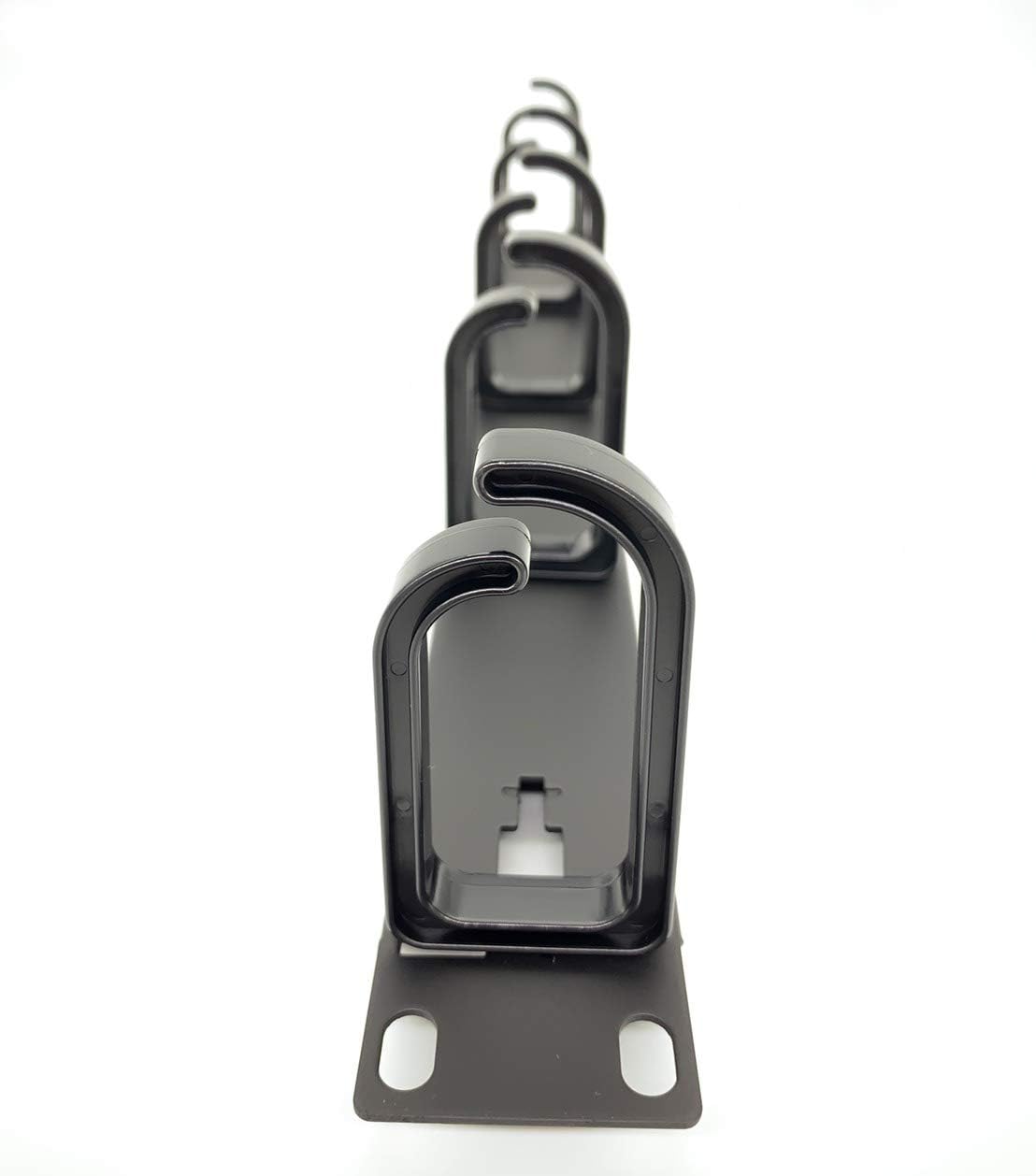 Metal Master - 5 Pack 1U 19” Server Rack Cable Management Panel w/D-Ring Hooks - 1U Horizontal or Vertical Wire and Cord Manager Made in Taiwan