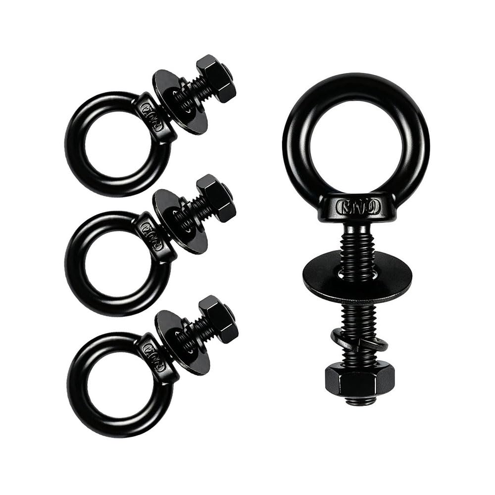 1/2"x2" Lifting Ring Black Shoulder Eye Bolt with Nut M12x50mm