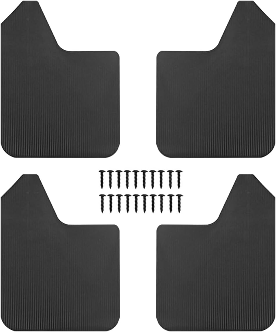 Carbon Fiber Car Mud Flaps Splash Guards, 4PCS Bendable & Flexible Vehicle Front & Rear Mudflaps Protection with