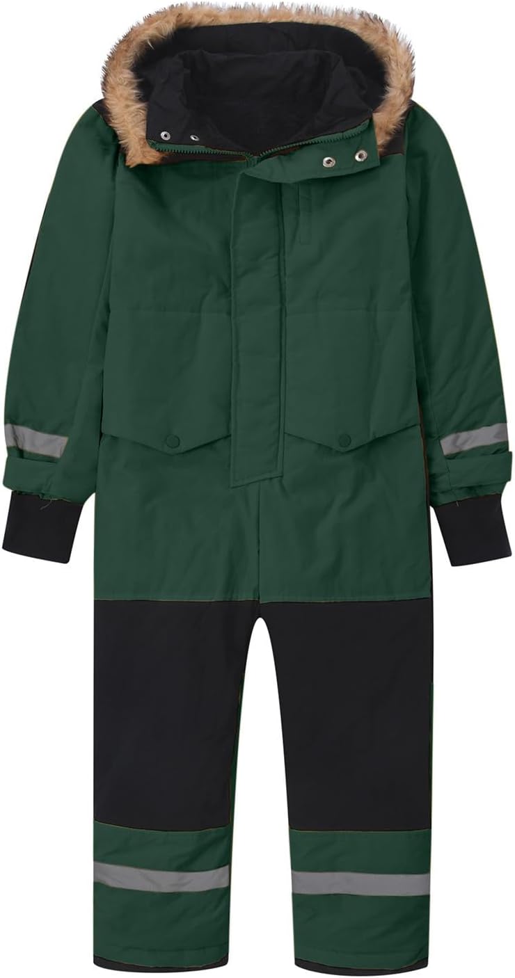 Kids Insulated Snow Bib Overalls Winter Snow Suit Girls Ski Suit Outdoor Waterproof Snowboard Coveralls Boy Snowsuit