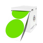 3" Round Permanent Color-Code Dot Sticker, Light Green Color Coding Label