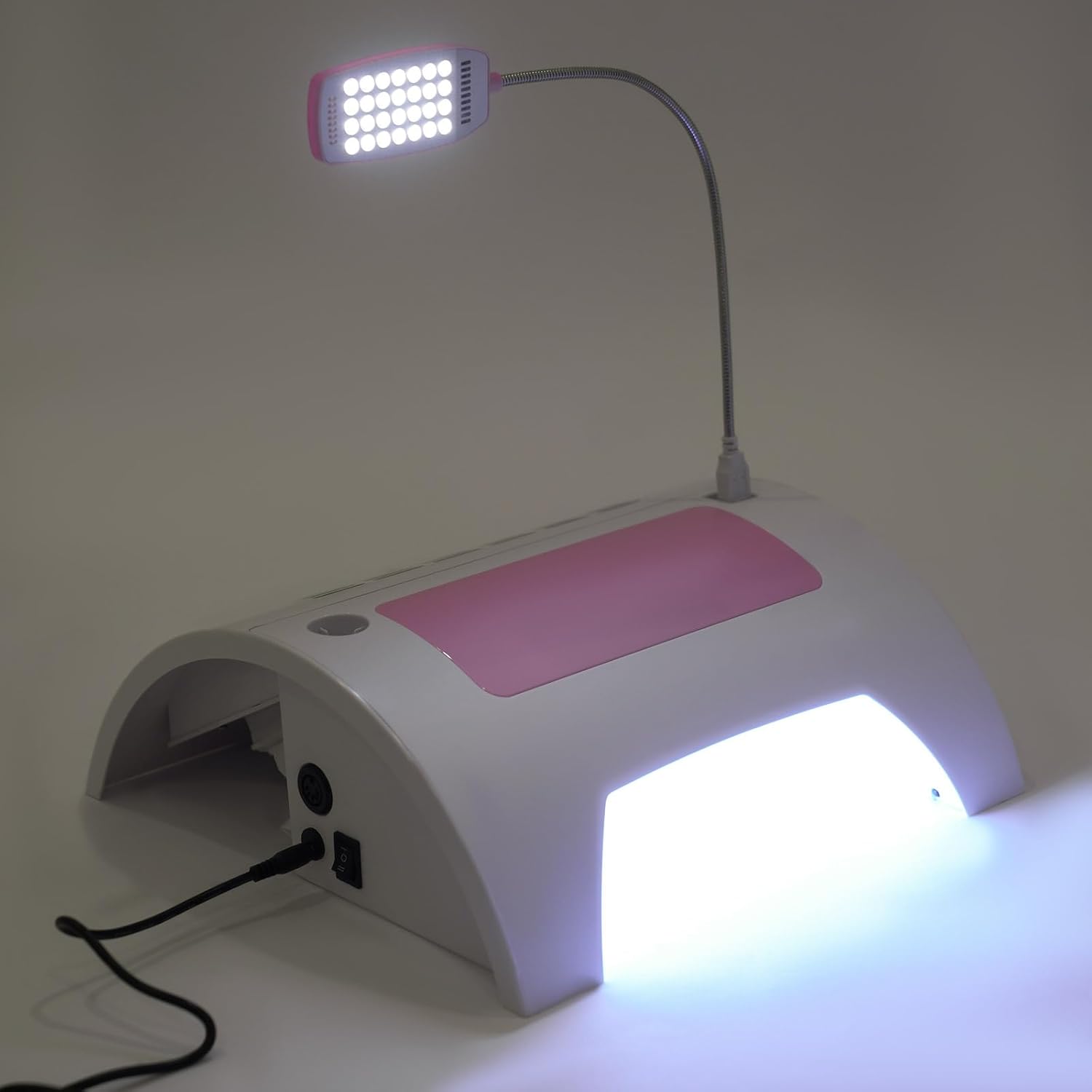 5-in-1 Nail Dust Collector, 60W UV LED Lamp Pink White Salon Home | 5-In-1 Multifunctional Nail Machine Combines Dust
