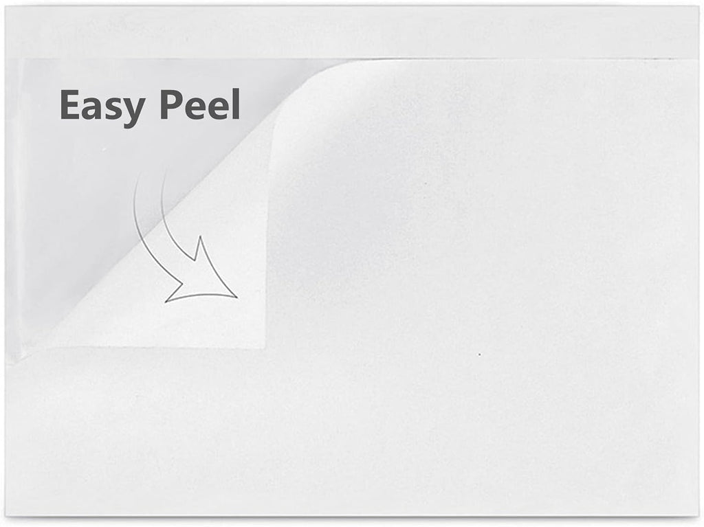 200 pcs 6" x 9" Clear Plastic Adhesive Packing List Envelope Mailing bag Shipping label Pouch Return Label Documents