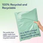 100 Count, 10x13 inch 100% Recycled Poly Mailers Eco Friendly Packaging Envelopes Supplies Mailing Bags 2.5 Mil Thick