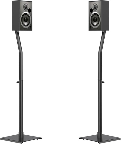 Universal Speaker Stands, Height Adjustable Extend 30.0" to 39.1" for Satellite Speakers & Small Bookshelf Speakers