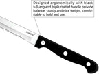 Serrated Steak Knives Set of 48, 4.5 In, Black