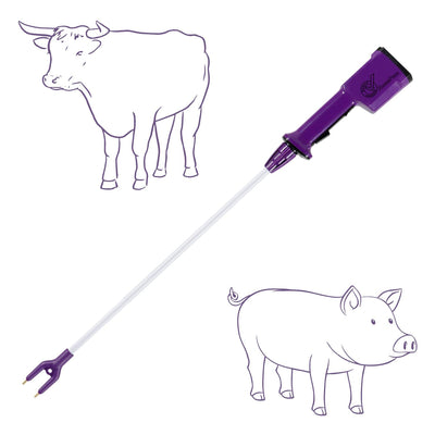 Purple Rechargeable Livestock Prod for Cow Goat Sheep Pig Animal Waterproof Cattle Prod with Flexible Shaft