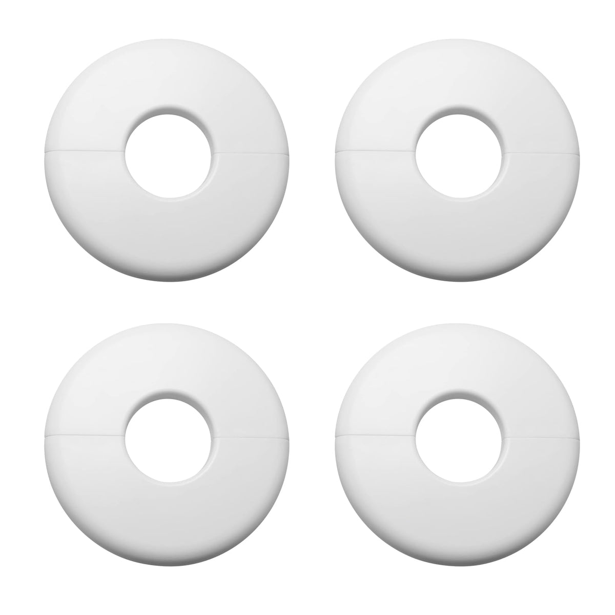 Wall Split Flange for 1 Inch Pipe, White ABS, 4Pcs