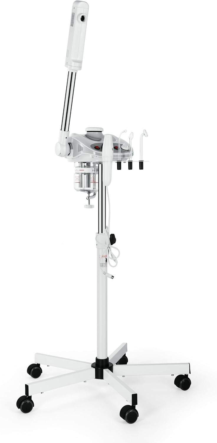 Salonsunny 3 in 1 Professional Facial Steamer & Magnifying LED Lamp & High Frequency Esthetician Spa Equipment