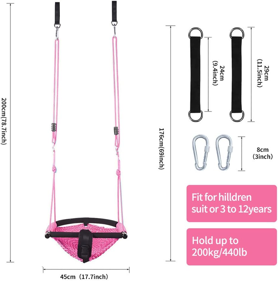 Toddler Swing & 2-in-1Baby Swing - Adjustable Rope Swing Seat for Kids Indoor & Outdoor Durable Backyard Swing Set