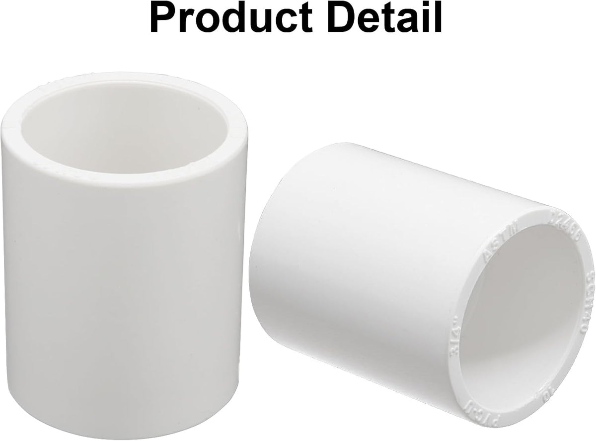 10 Pcs 3/4 Inch PVC Pipe Coupling