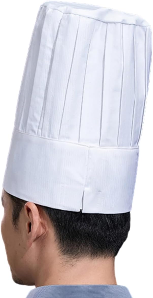 Tall Chef Hat Adjustable Elastic Baker Kitchen Cooking Grill BBQ Chef Cap for Women and Men Breathable Mesh Top