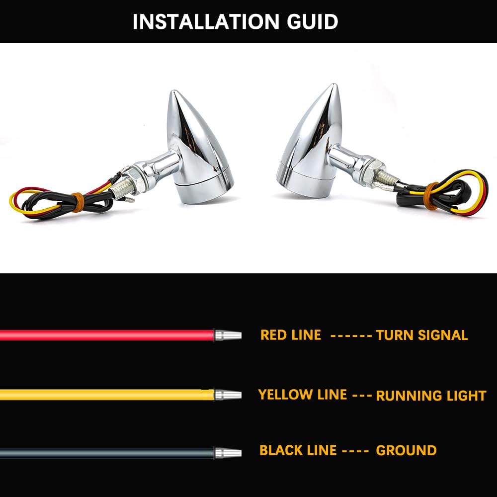 LED Turn Signals Front Rear 15 LED Motorcycle Lights Super Bright Bulbs Compatible With Harley Honda Yamaha Suzuki