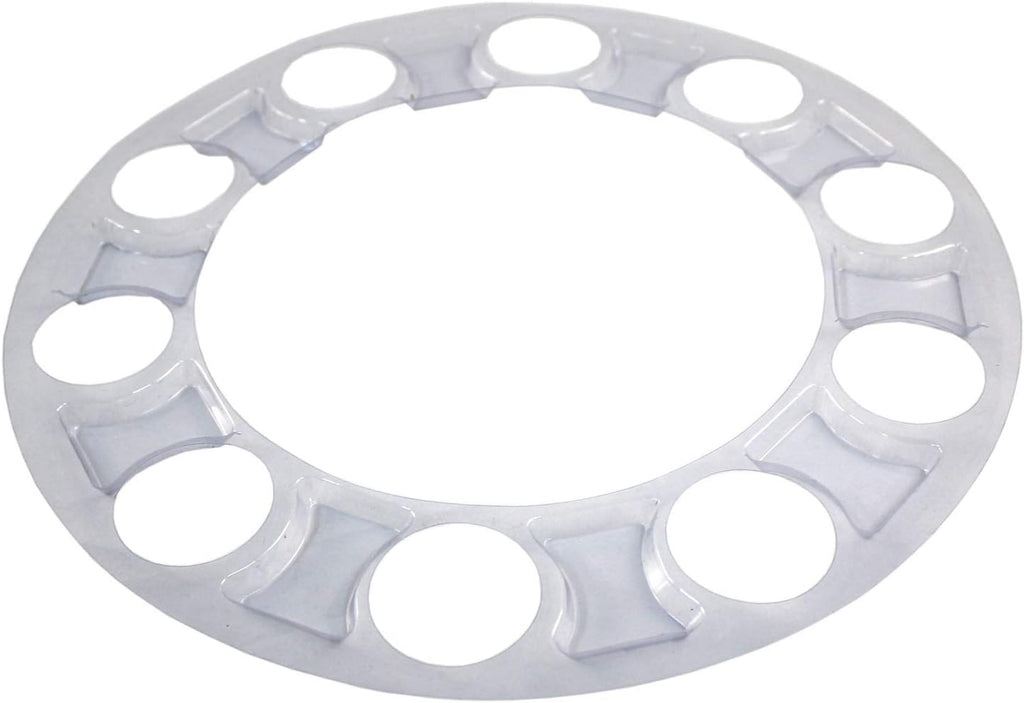 Chrome ABS 33 mm Thread-On Dome Axle Cover Combo Kit with Removable Hub Caps and Lug Nut Covers for Semi Truck