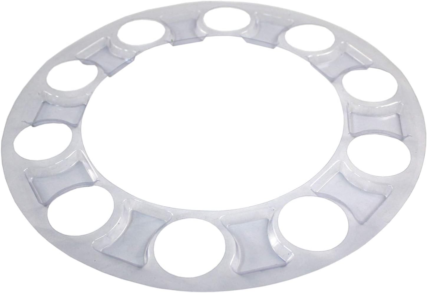 Chrome ABS 33 mm Thread-On Dome Axle Cover Combo Kit with Removable Hub Caps and Lug Nut Covers for Semi Truck