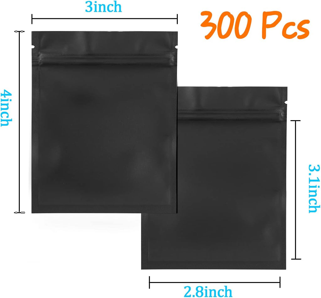 Black Resealable Bags Packaging Bags 3x4 Inch