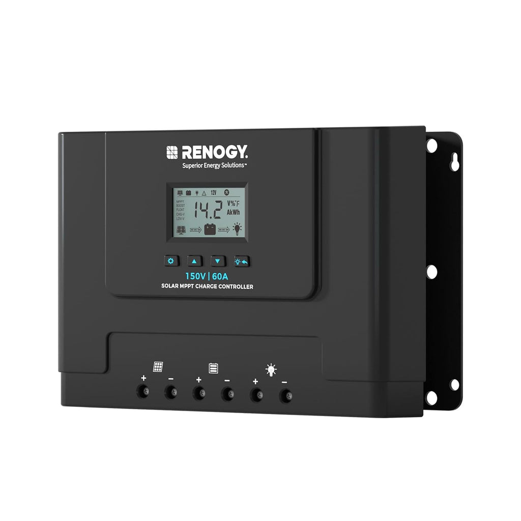 60A MPPT Solar Charge Controller 12V/24V/36V/48V Auto, 150V Maximum Solar Input, for Gel Sealed Flooded and Lithium
