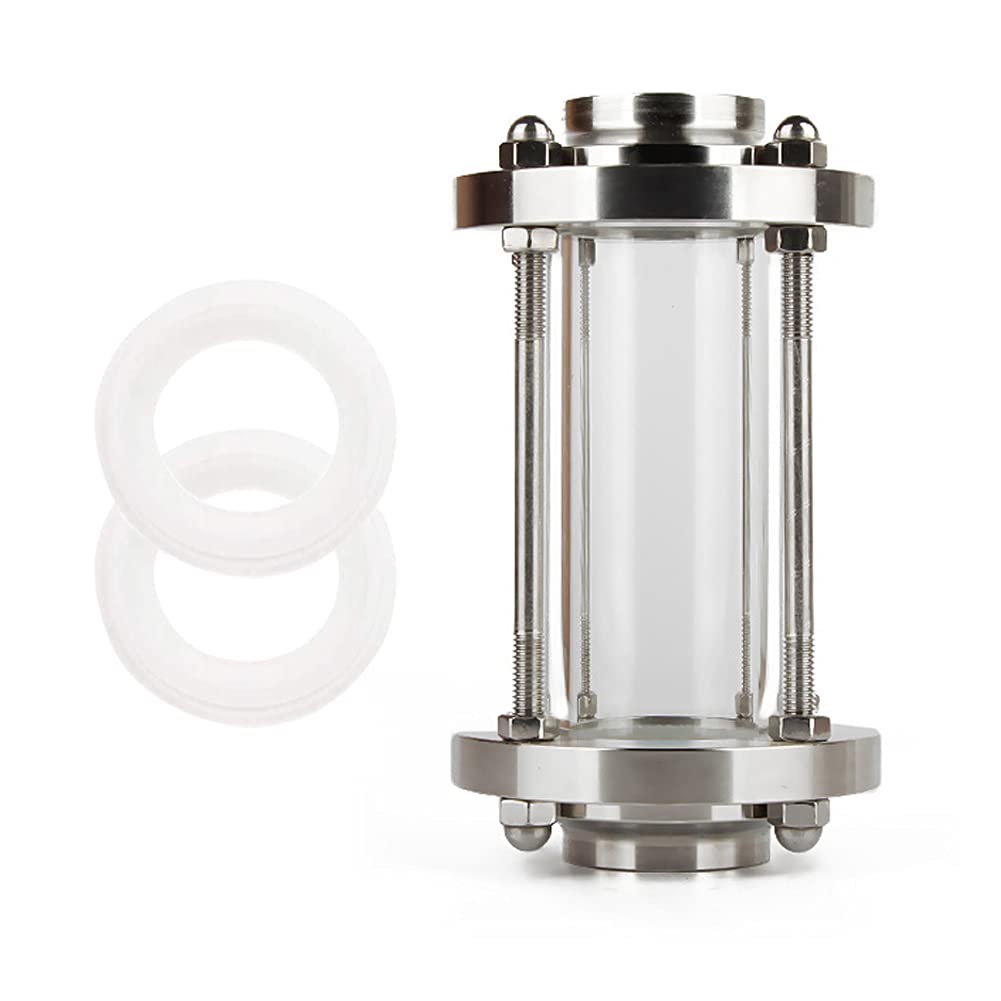 Beduan 2 Tri Clamp Sight Glass In-Line Sanitary 304 SS Flow Pipe OD 45mm