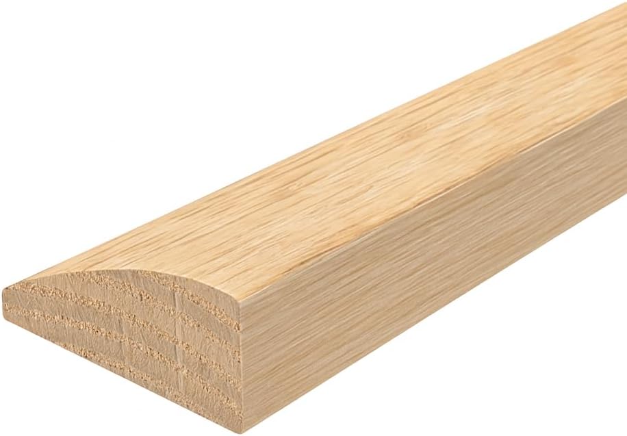 36" Red Oak Butt Edging/Reducer – 3/4" Thick x 1-3/4" Wide Unfinished Solid Oak Transition Strip with Installation