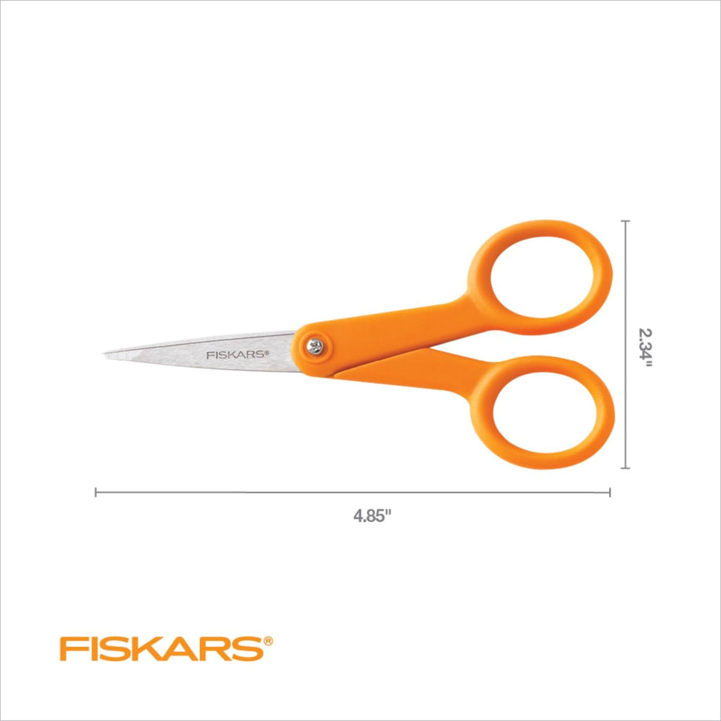 5" Orange-Handled Micro-Tip Fabric Scissors, No. 5 | For Tight & Intricate Detail Sewing & Craft Projects