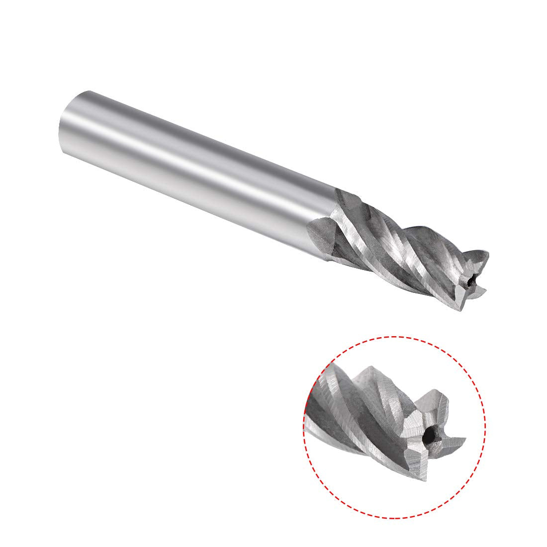 uxcell High Speed Steel HSS-AL 4 Flute Straight End Mill Cutter CNC Router Bits, 9 x 10 x 22mm