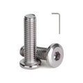 M12 x 20mm (10 Pack) Metric Flat Head Hex Socket Cap Screws Bolts, 304 Stainless Steel 18-8, Hex Drive, Bright Finish, Fully Machine Thread