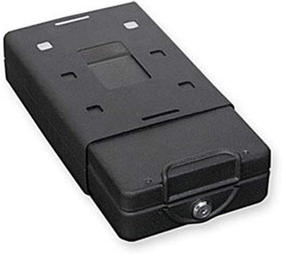 Bulldog Cases Car Safe with Key Lock, Mounting Bracket and Cable in Black , 8.2 x 5.9 x 2.2 inches